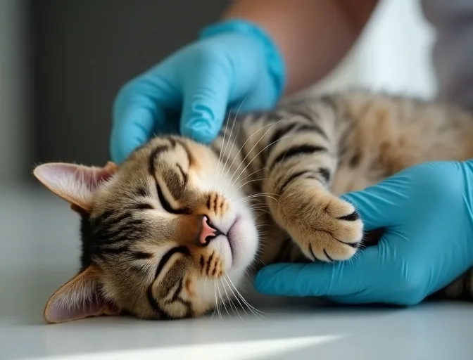 Specialist carefully handling a deceased cat with dignity in Curlewis